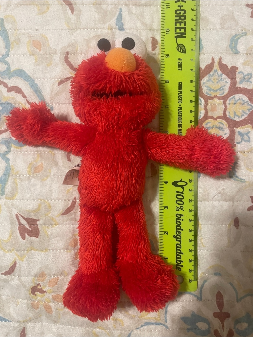 Sesame Street Elmo Plush Toy in Bright Red with Orange Nose